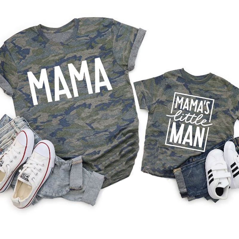 Matching Mama & Me Camo Bodysuit & Shirts