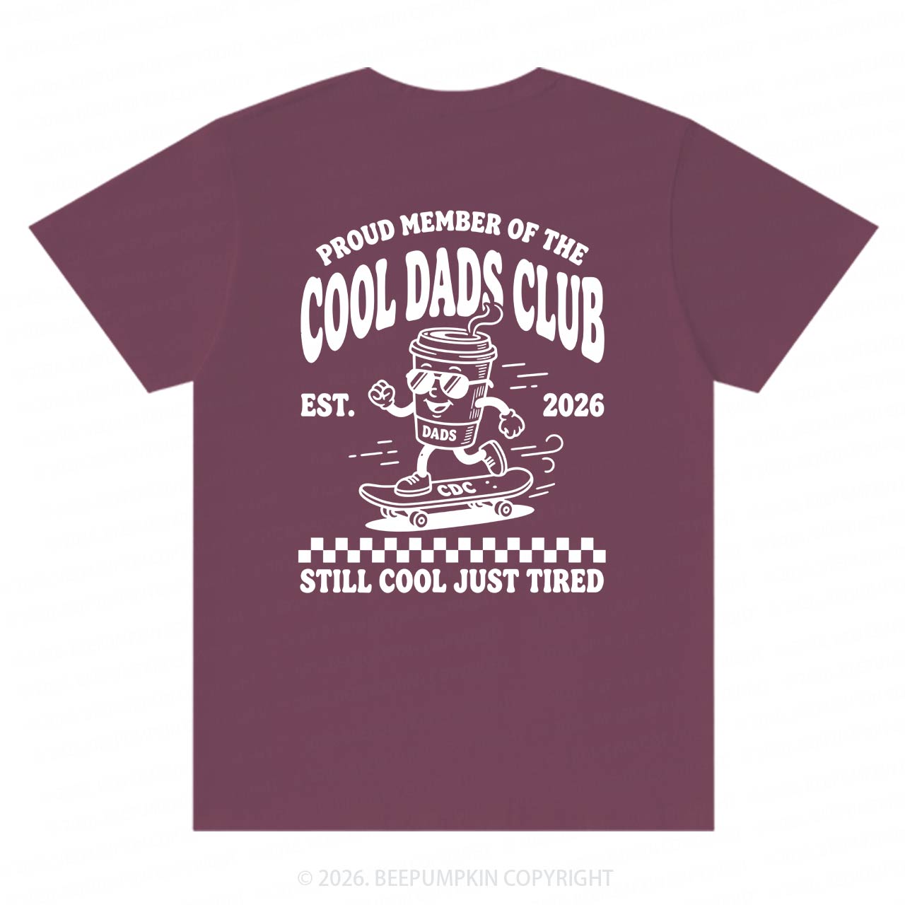 Cool Dads Club Still Cool Just Tired T-Shirts-Back Design