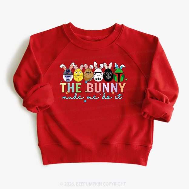 Cute Cartoon Characters Happy Easter Kid's Sweatshirt