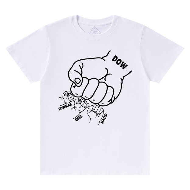 Personalized Dad Raised Fist Hand Dad and me Gift Shirt