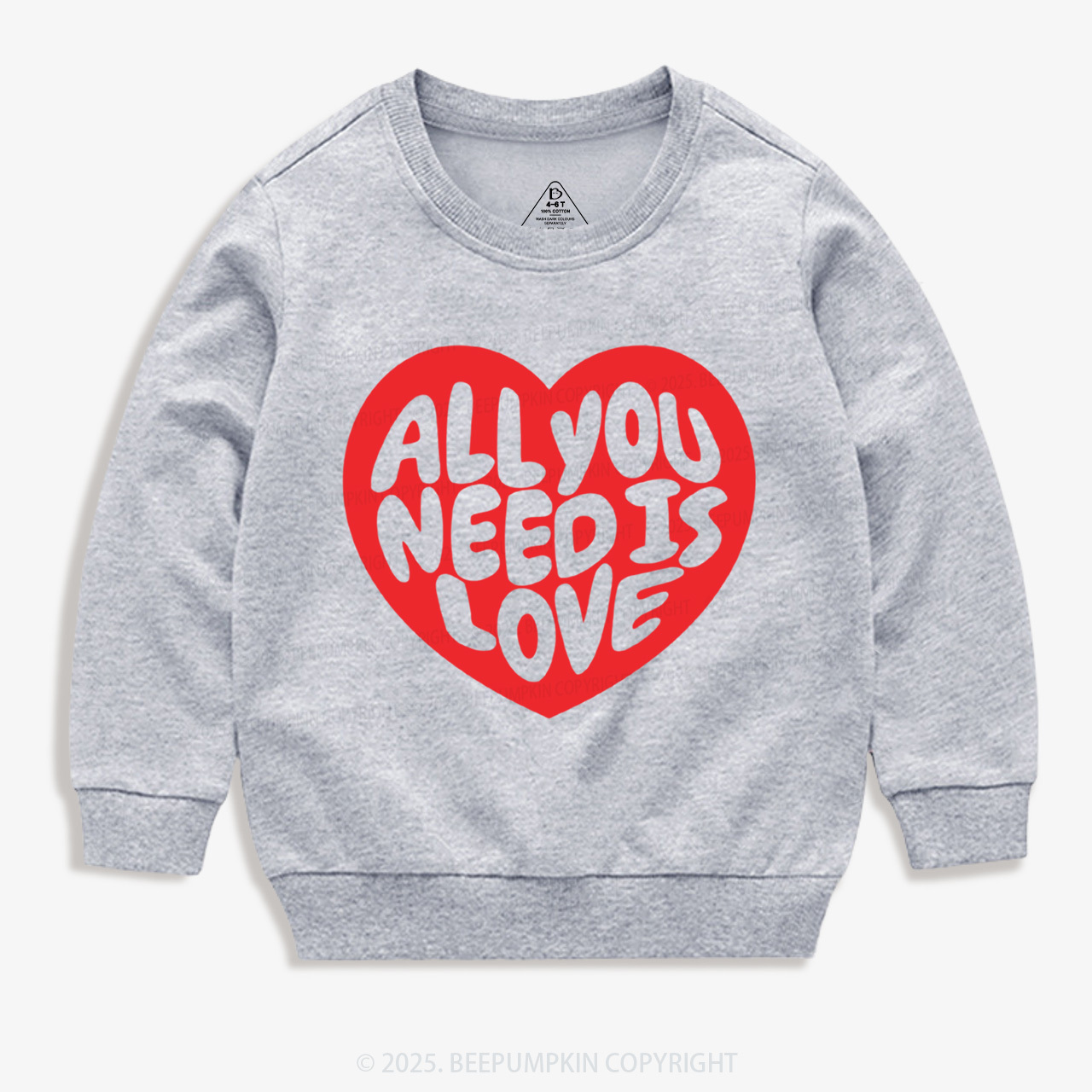All You Need Is Love Valentine's Day Kid's Sweatshirt