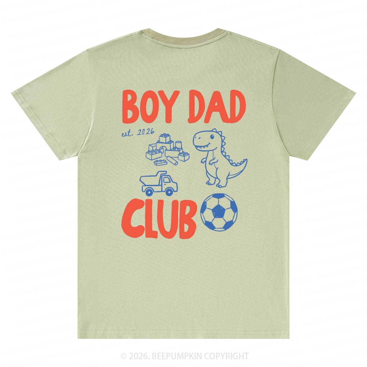 Personalized Boy Dad Club Fathers Day T-Shirts-Back Design