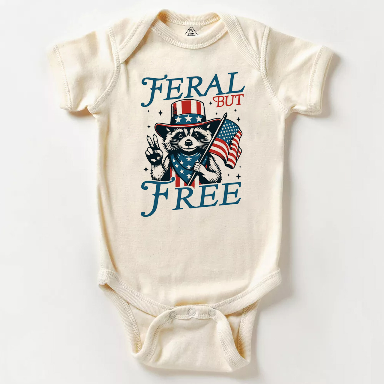 Feral But Free Fourth Of July Bodysuit Beepumpkin