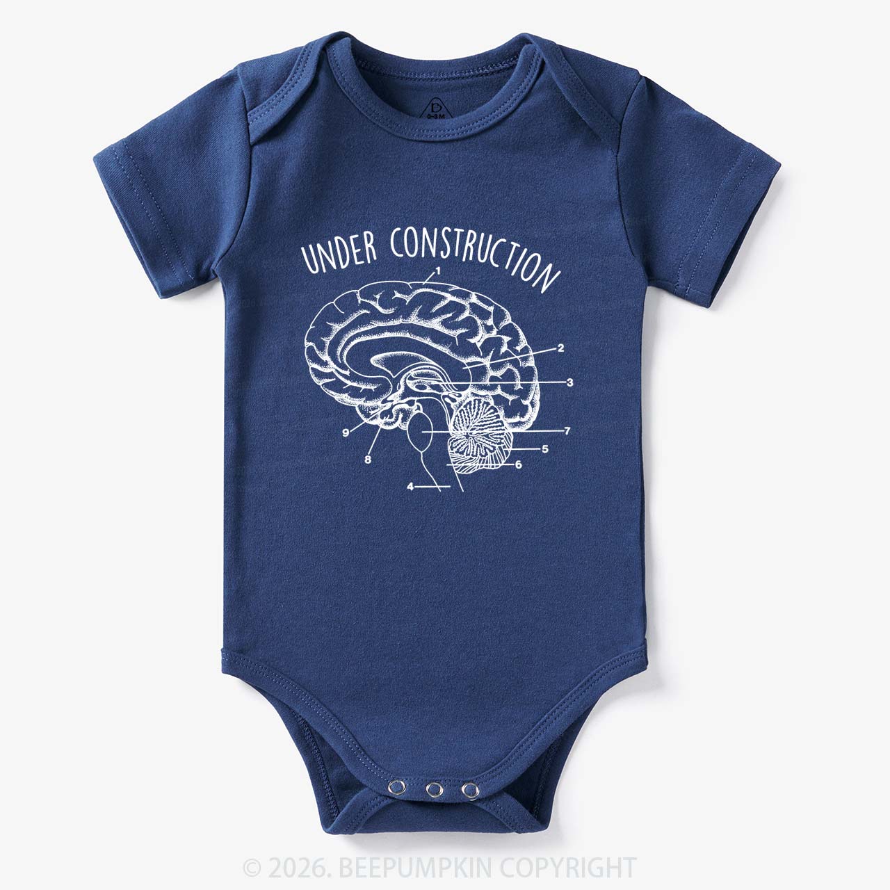 Under Construction Brain Diagram Bodysuit