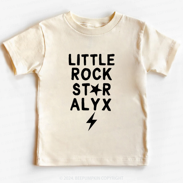 Personalized Little Rock Star Toddler&Kids Tees 8