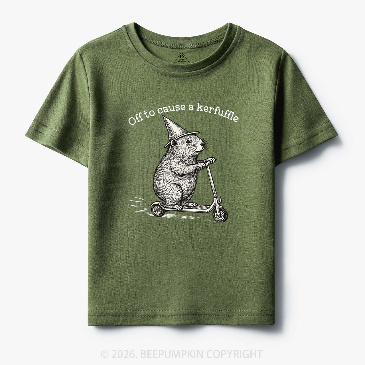 Off To Cause A Kerfuffle Groundhog Scooter Toddler&Kid's Tees