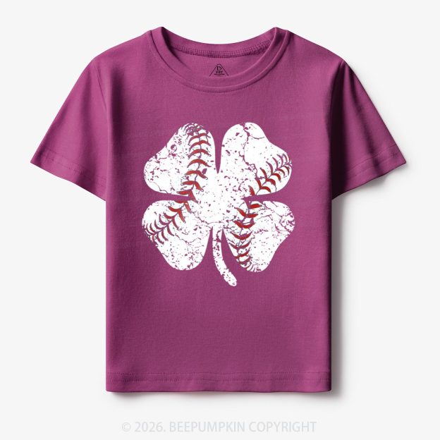 Baseball Shamrock St Patrick's Day Toddler&Kid's Tees Beepumpkin