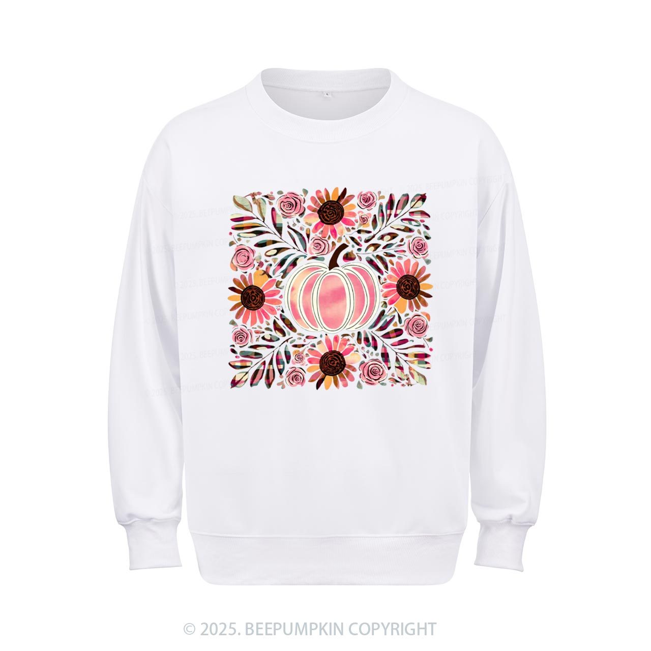 Boho Floral Pumpkin Sweatshirt Beepumpkin