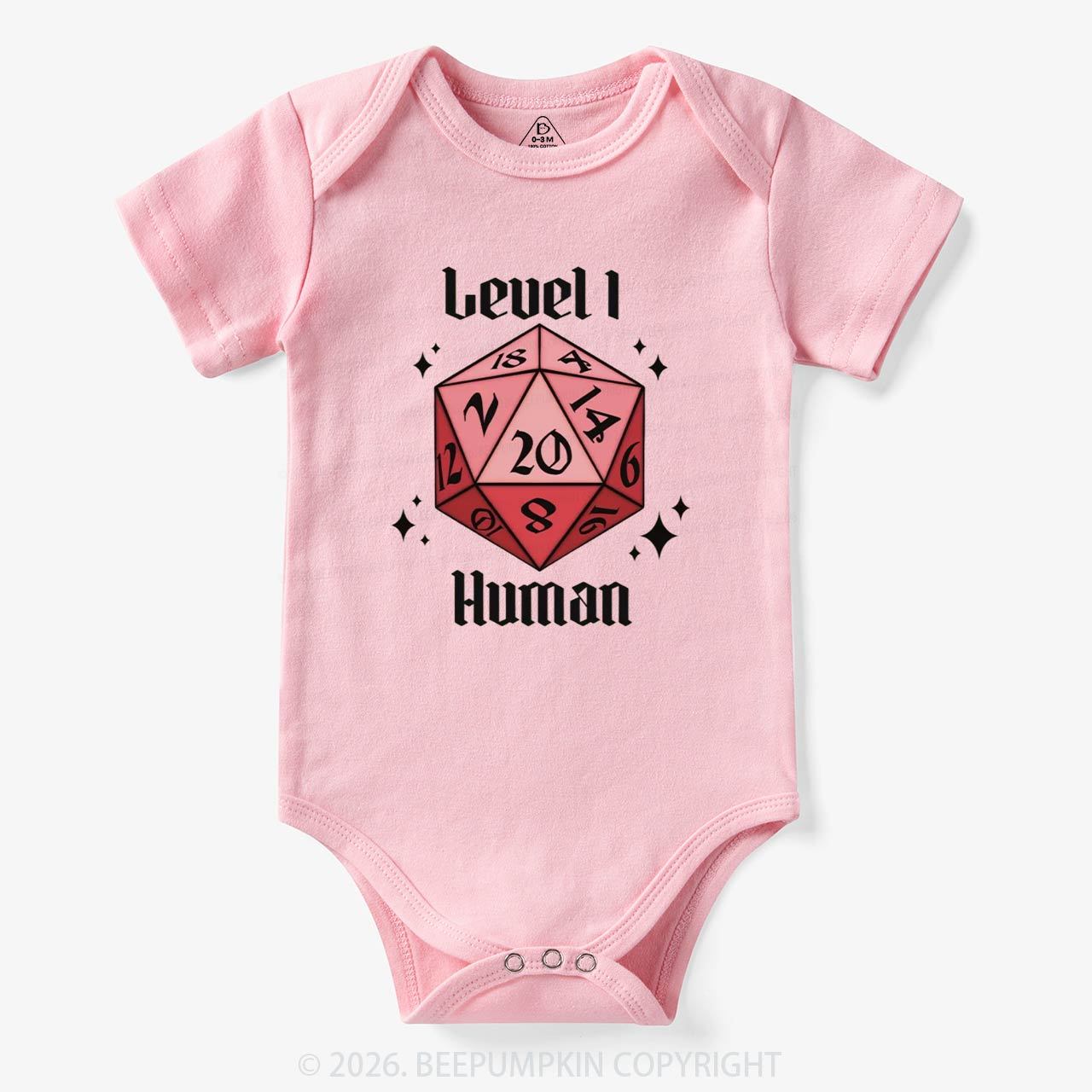 Level 1 Human Funny Gamer Bodysuit