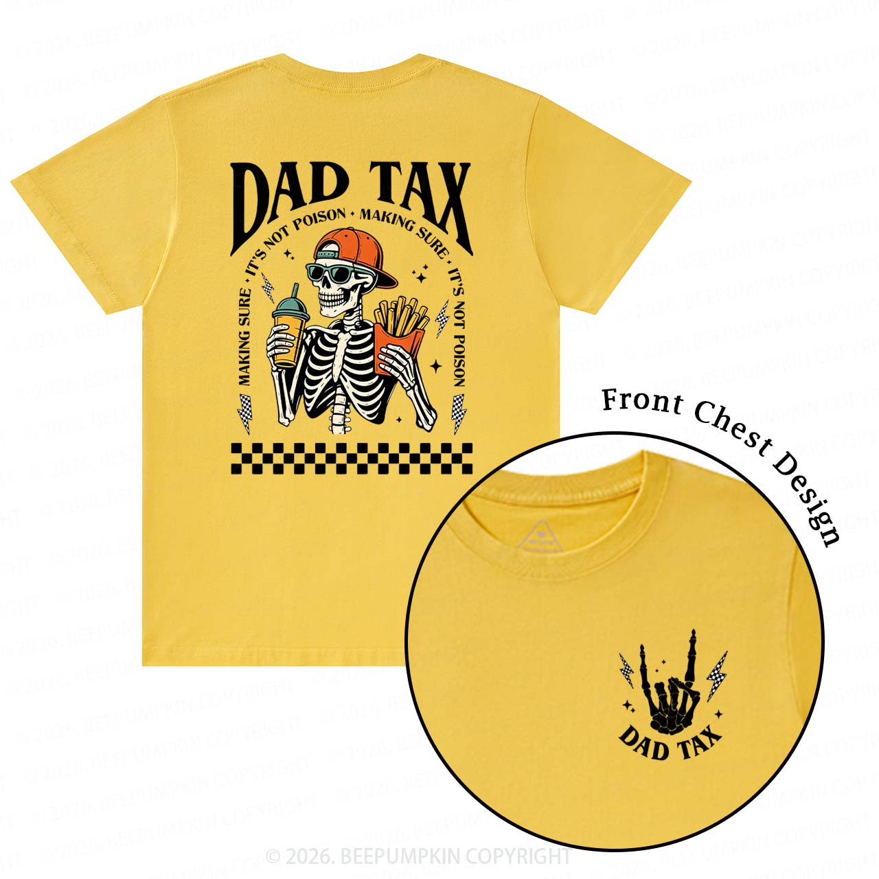 Funny Dad Tax Skeleton T-Shirts
