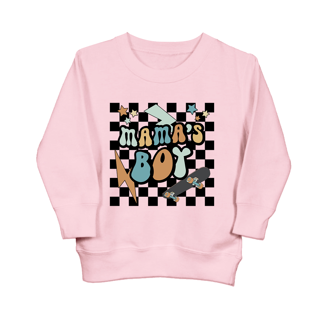 Mama's Boy Retro Skater Kids Sweatshirt