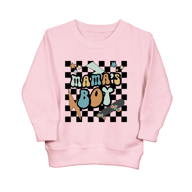 Mama's Boy Retro Skater Kids Sweatshirt
