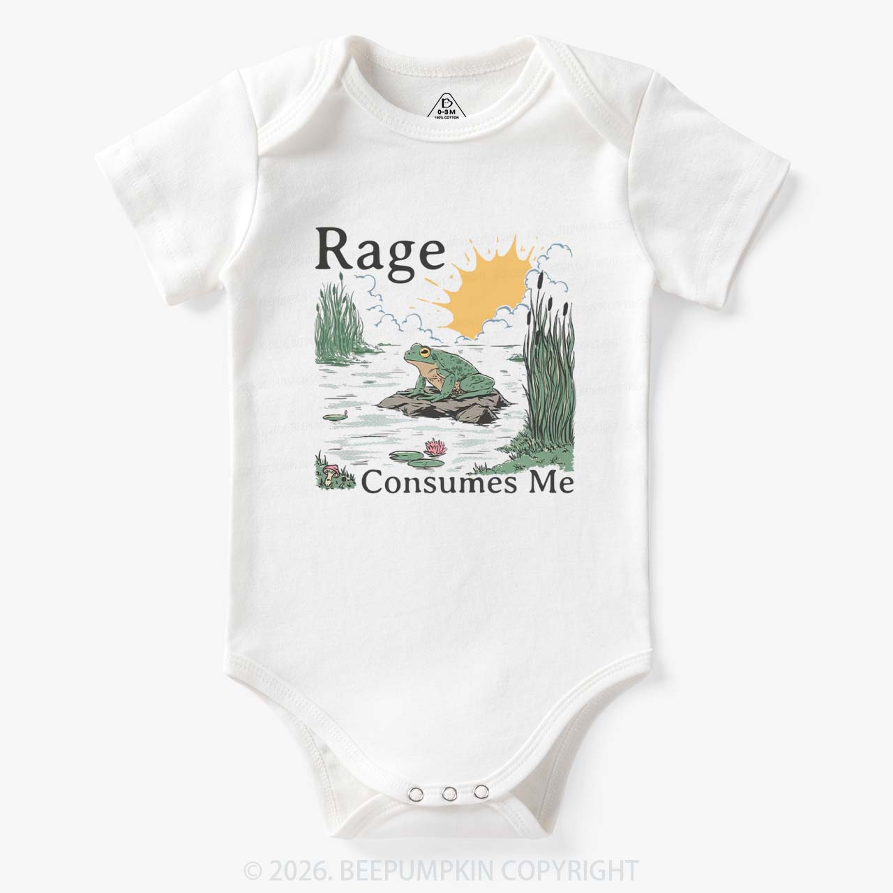 Rage Consumes Me Frog Bodysuit