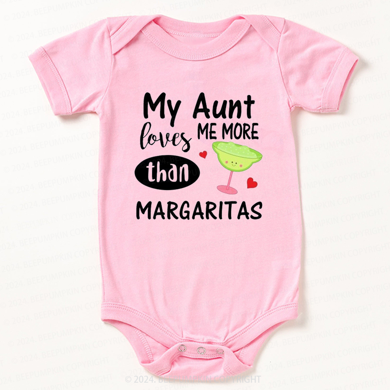 My Aunt Loves Me More Than Margaritas Baby Bodysuit