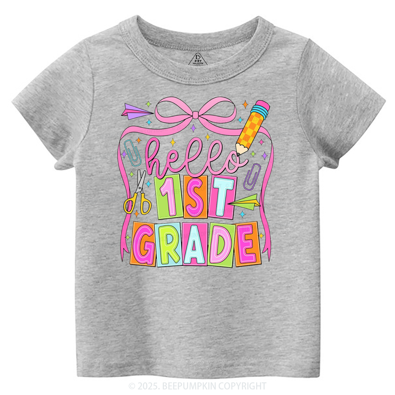 Hello 1st Grade Toddler&Kid's Tees Beepumpkin