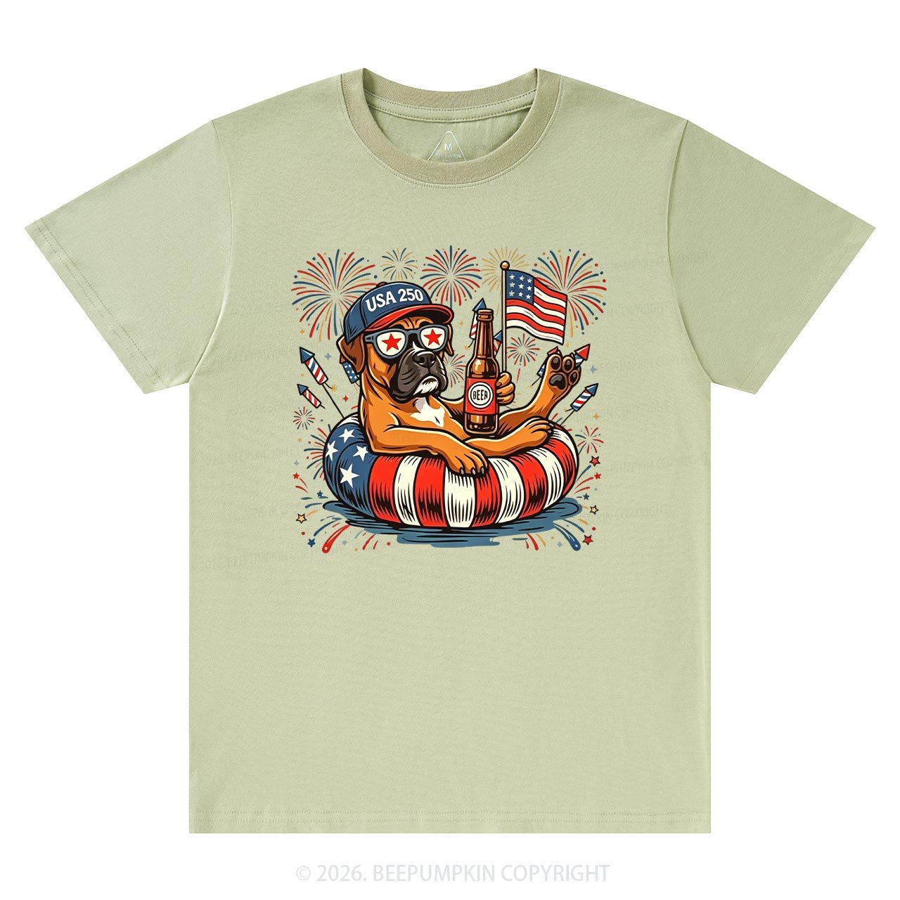 Personalized 4th of July Dog Breeds America 250 T-Shirts