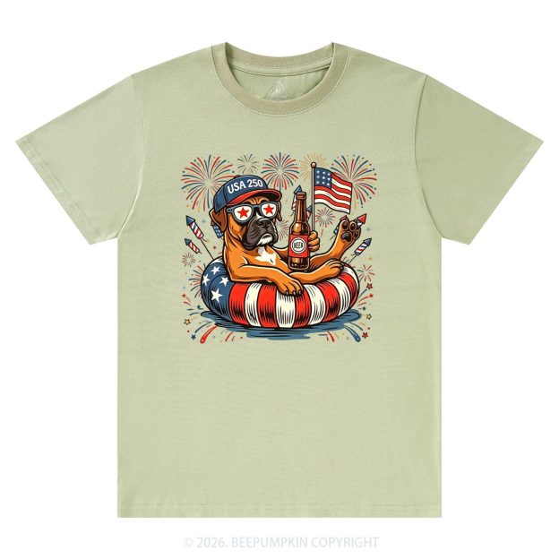 Personalized 4th of July Dog Breeds America 250 T-Shirts
