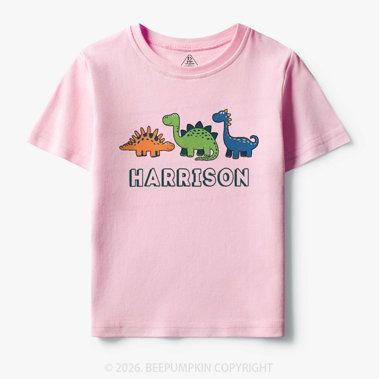 Personalized Cute Dinosaur Name Toddler&Kid's Tees