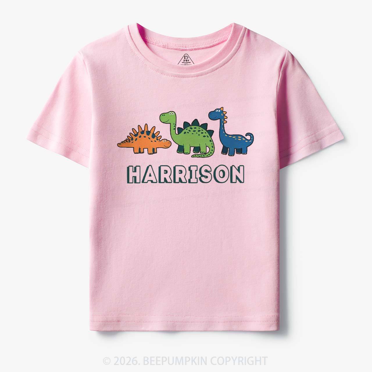 Personalized Cute Dinosaur Name Toddler&Kid's Tees
