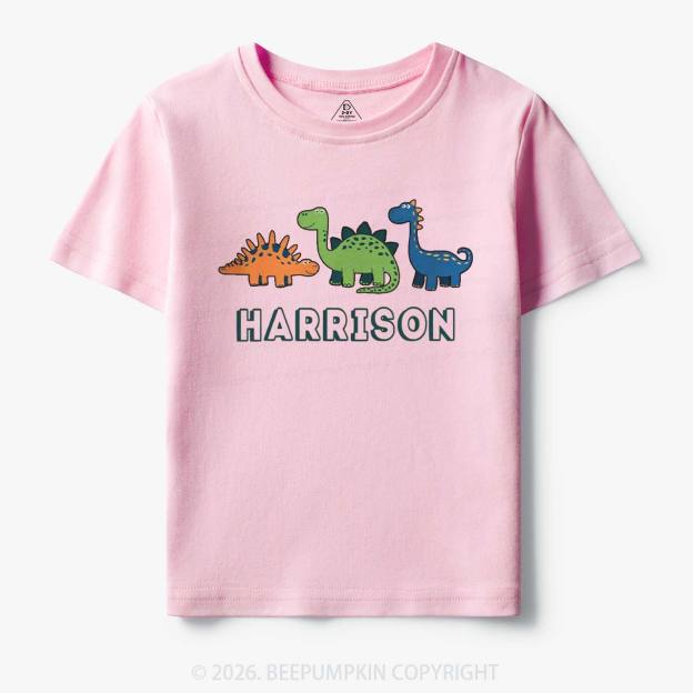 Personalized Cute Dinosaur Name Toddler&Kid's Tees