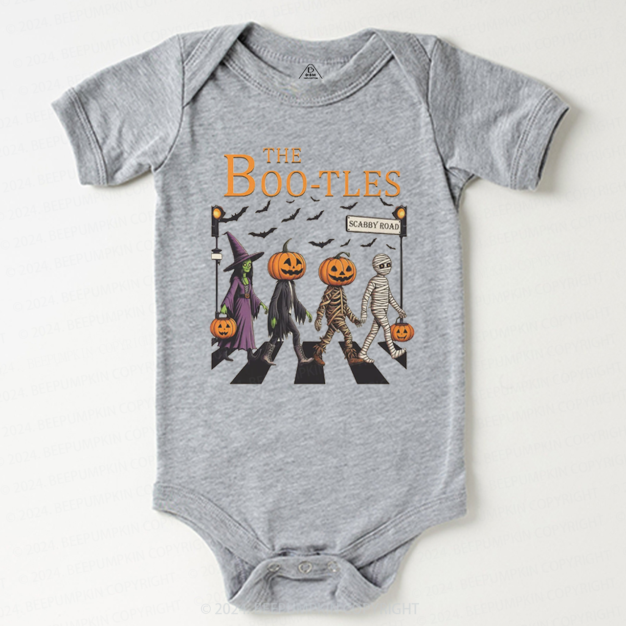 Walking Pumpkin Halloween Baby Bodysuits 