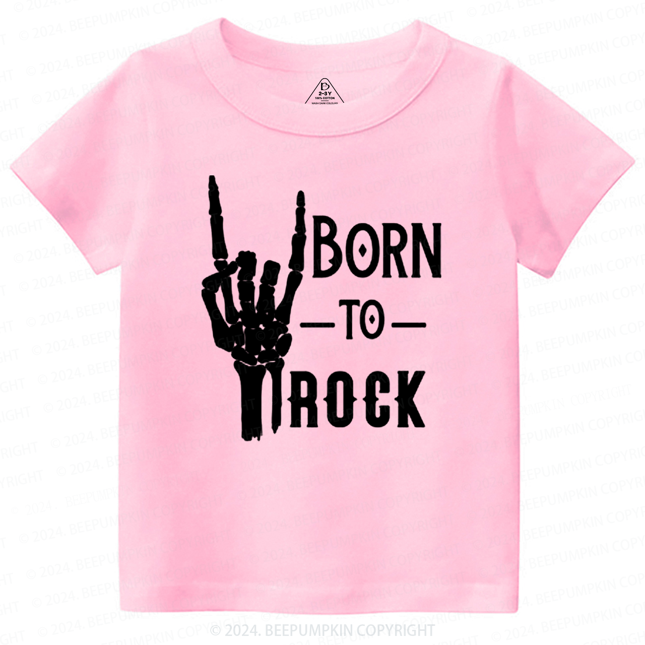 Born To Rock Halloween Music Toddler&Kids Tees 8