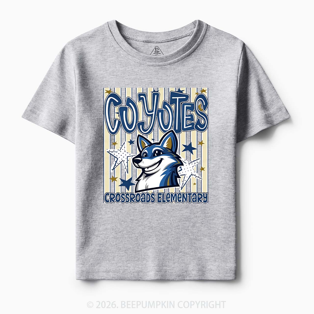 Personalized School Name Mascot Team Spirit Toddler&Kid's Tees