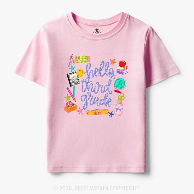 Personalized Cute Hello Grade Toddler&Kid's Tees