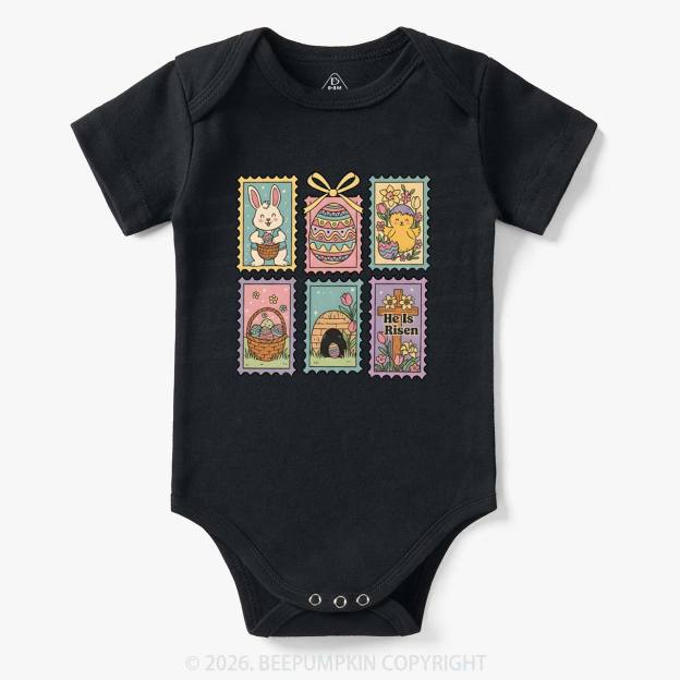 He Is Risen Easter Stamp Baby Bodysuit