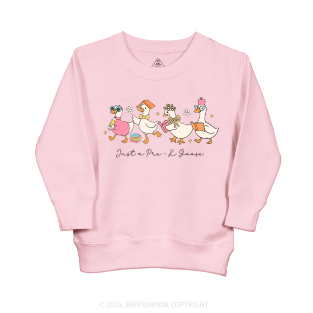 Personalized Back To School Goose Kid's Sweatshirt