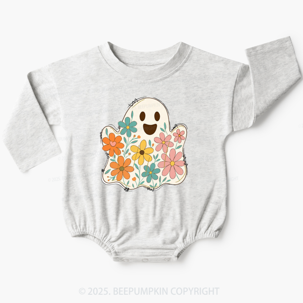 Spooky Floral Halloween Baby Bubble Romper Beepumpkin