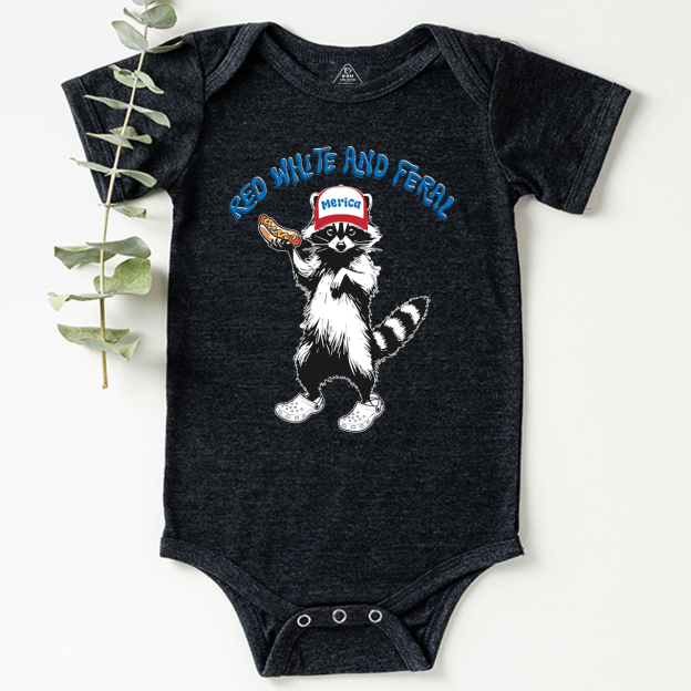 Red White And Feral Bodysuit Beepumpkin