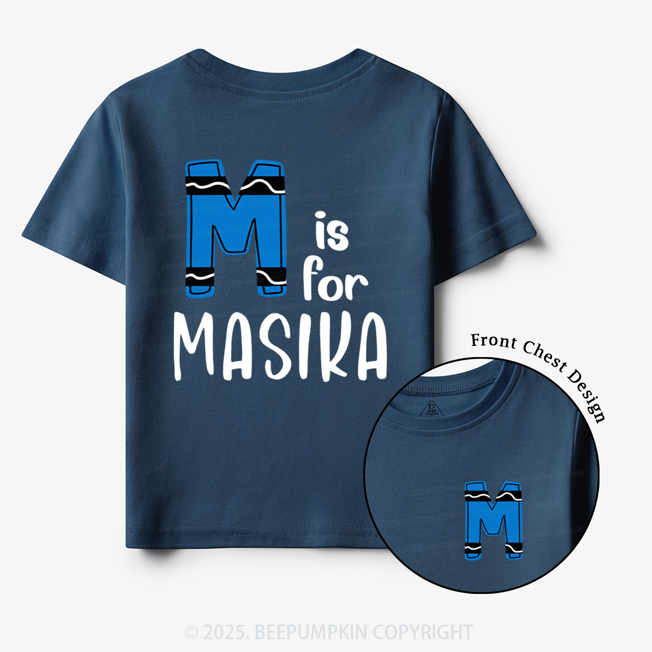 Personalized Name First Day Of school Toddler&Kid's Tees Beepumpkin