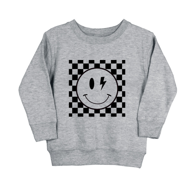 Happy Day Grid Shirt For Kids Sweatshirt