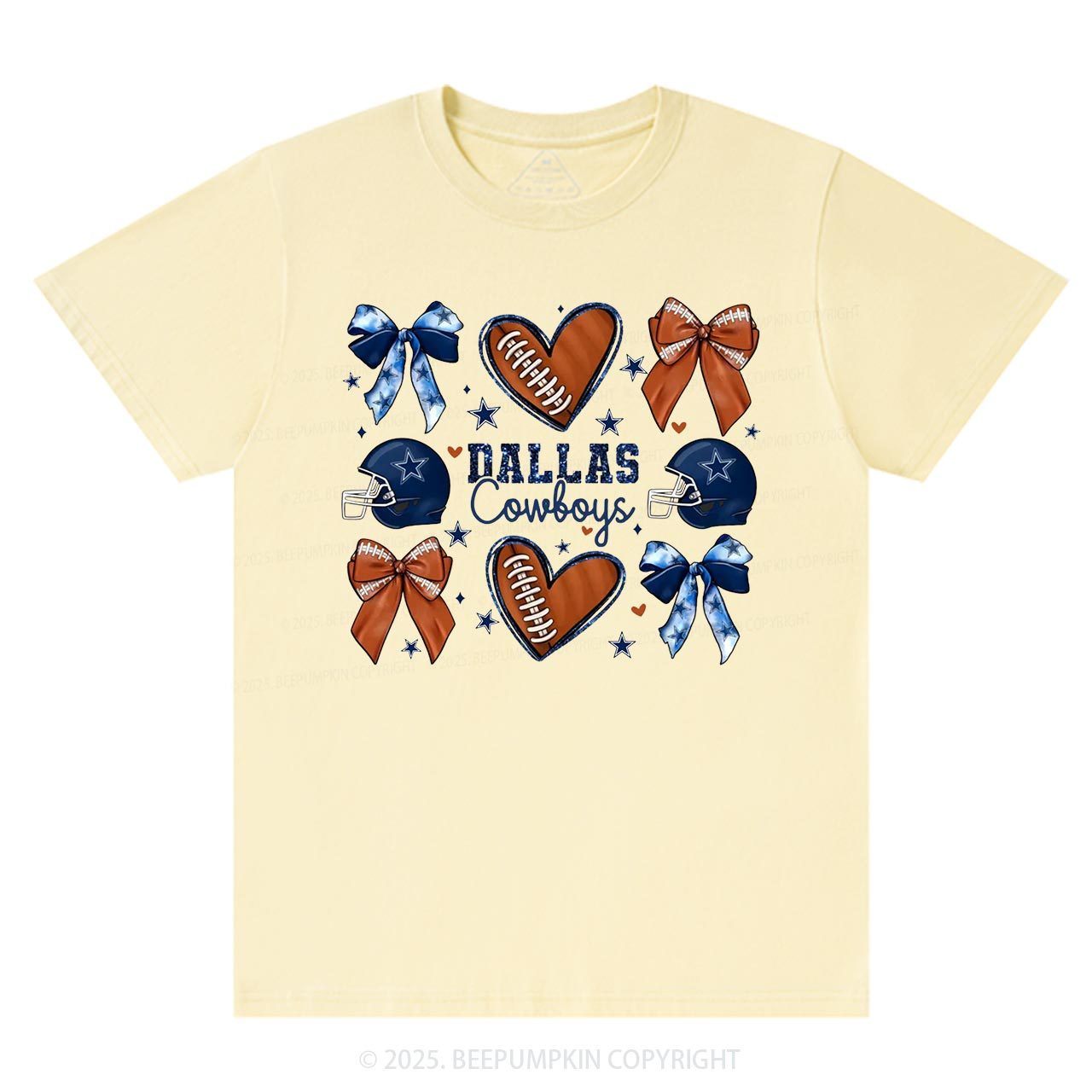 Blue Star Football Mama T-Shirts Beepumpkin