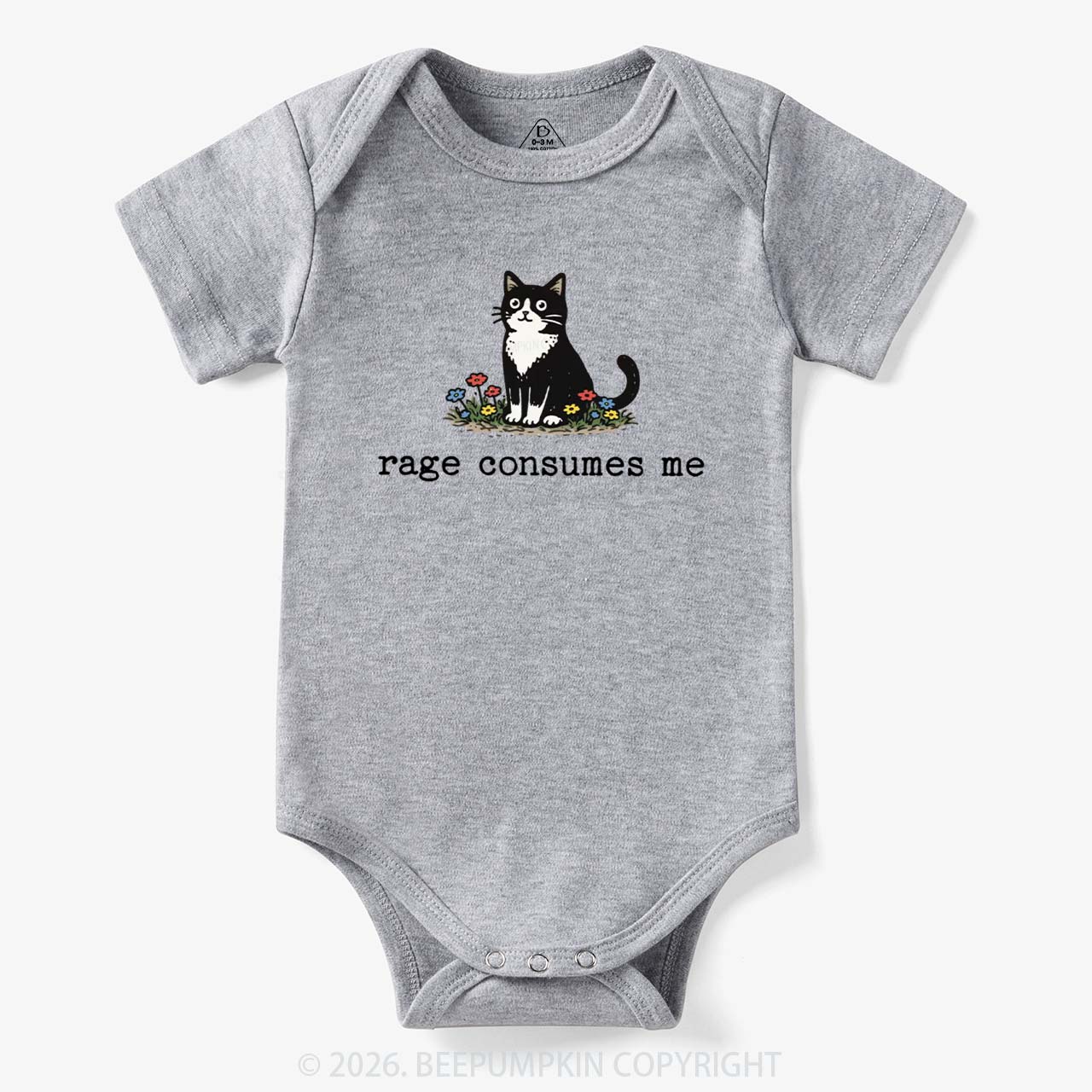 Funny Cat Rage Consumes Me Bodysuit