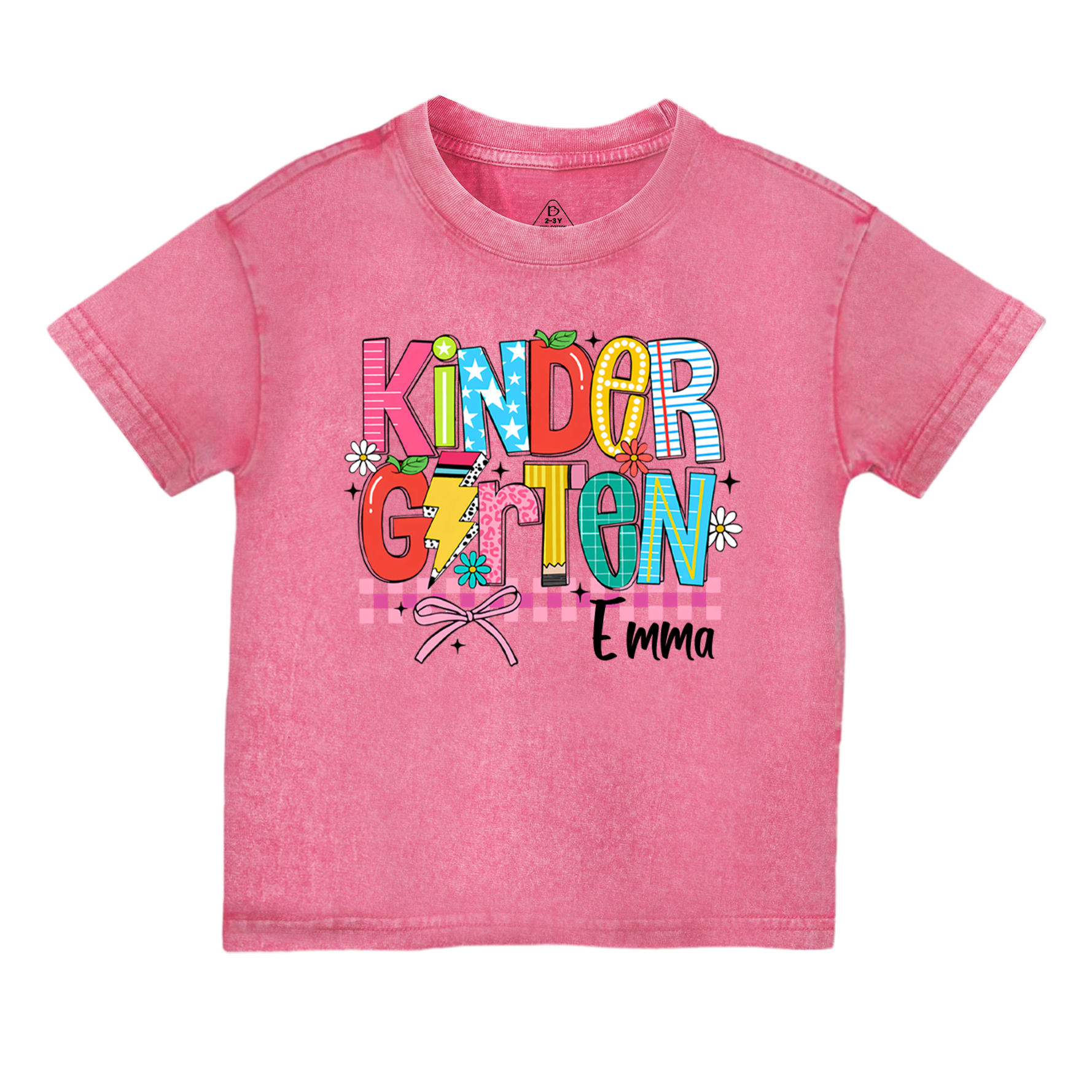 Personalized Retro Coquette Back To School Bundle Toddler&Kids Washed Tees