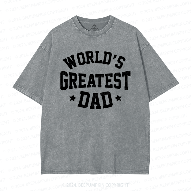 Worlds Greatest Dad Washed T-Shirts 