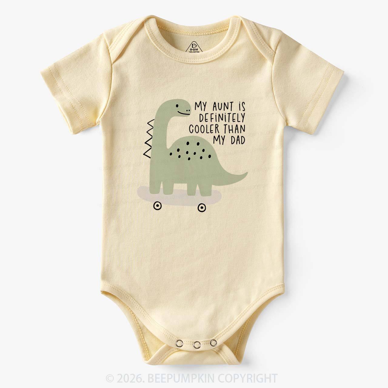 Dino My Aunt Is Cooler Than My Dad Bodysuit