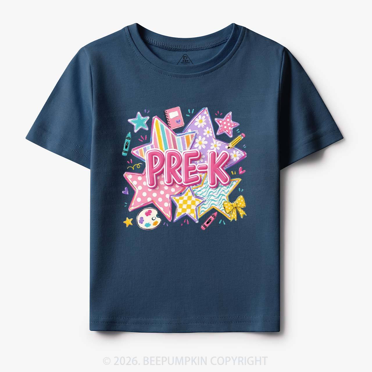 Striped Starburst Pre-K To Fourth Grade Toddler&Kid's Tees