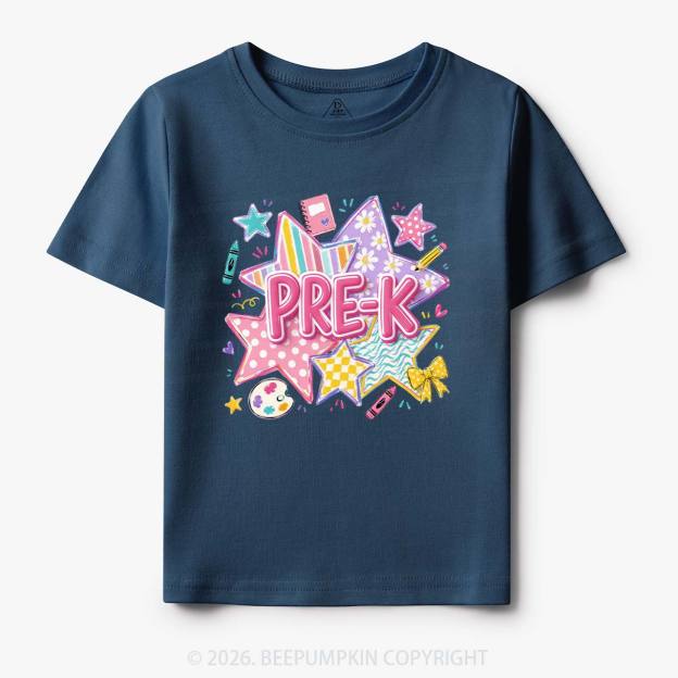 Striped Starburst Pre-K To Fourth Grade Toddler&Kid's Tees