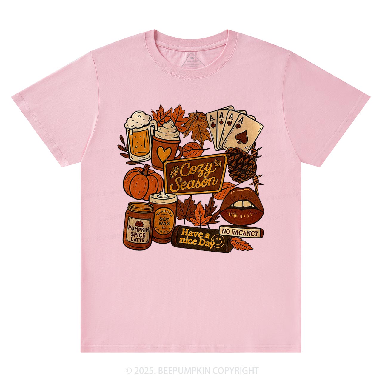 Retro Fall Collage Sublimation T-Shirts Beepumpkin