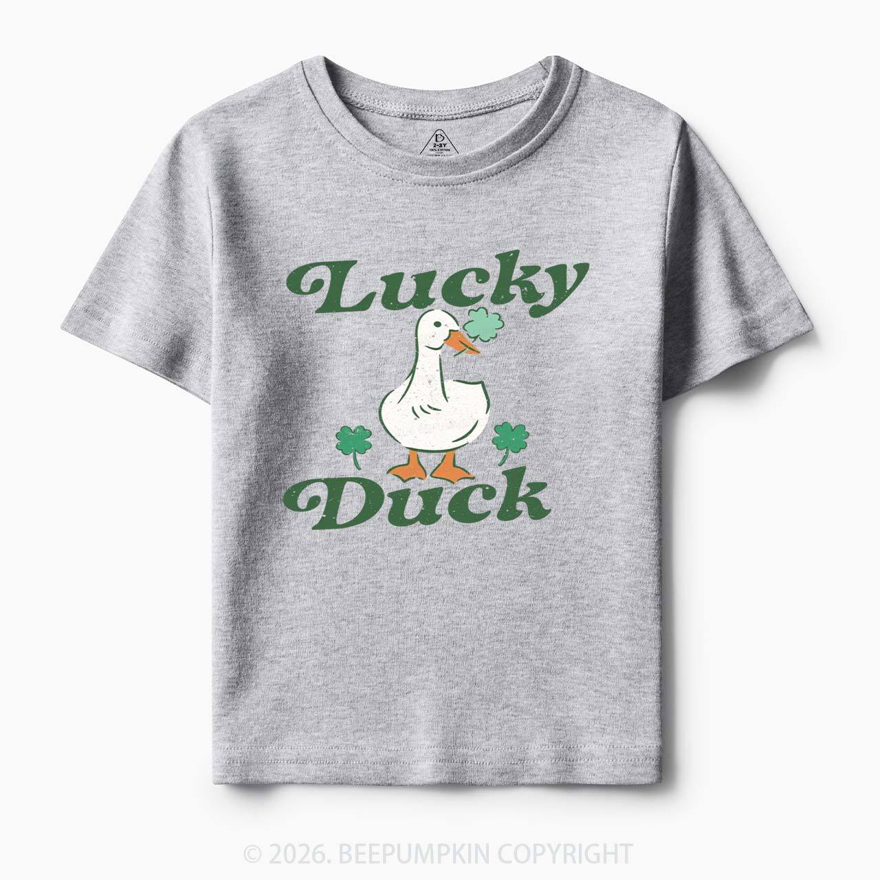 Lucky Duck St Patrick's Day Toddler&Kid's Tees Beepumpkin
