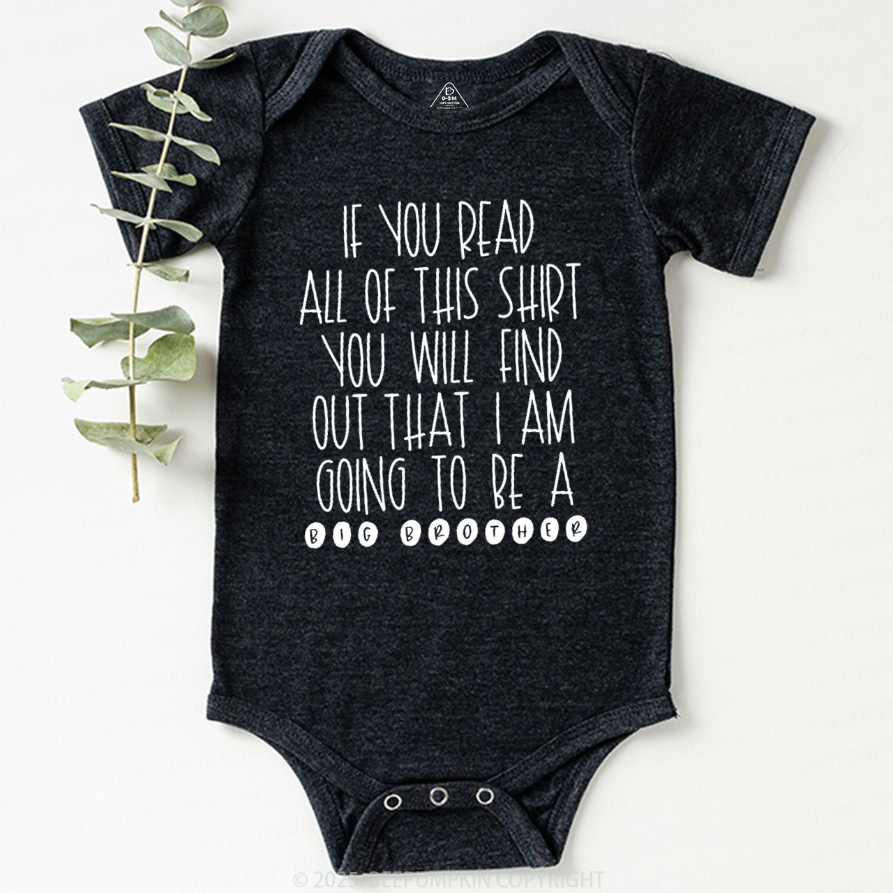 I Am Going To Be A Big Brother Bodysuit Beepumpkin