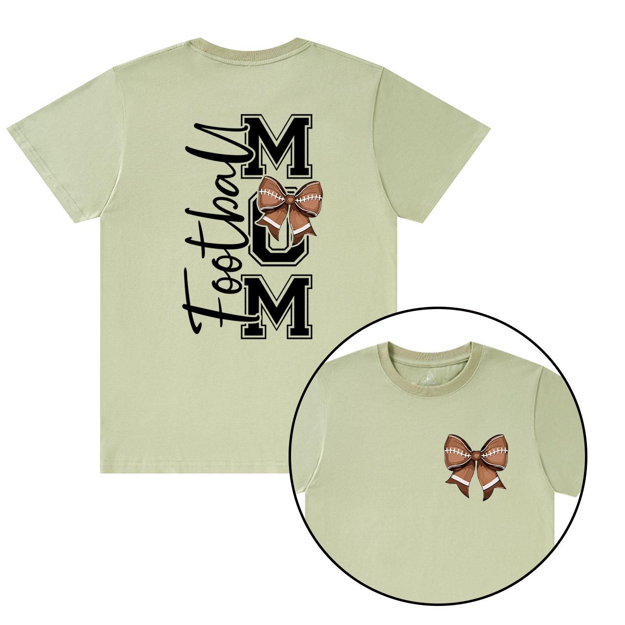 Love, Bows & Football Mama T-Shirts Beepumpkin