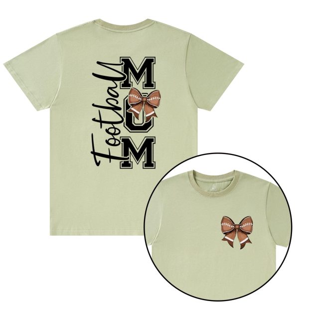Love, Bows & Football Mama T-Shirts Beepumpkin