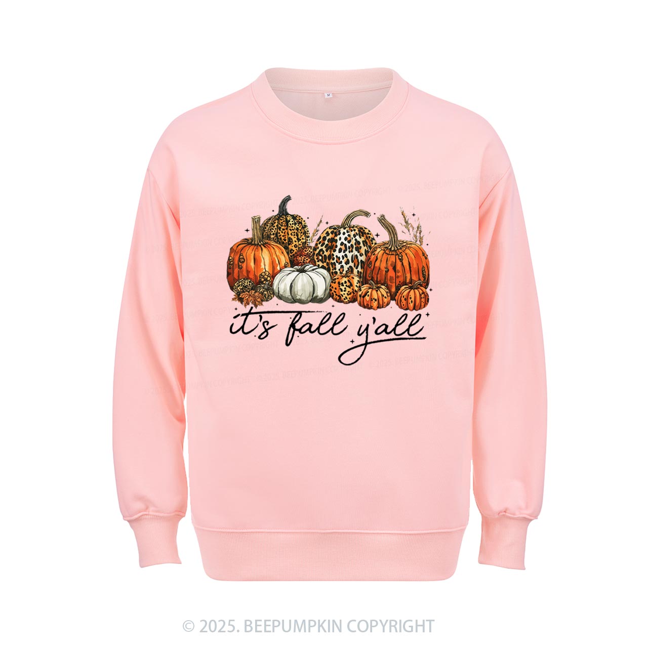 It's Fall Y'all Leopard Pumpkin Sweatshirt Beepumpkin