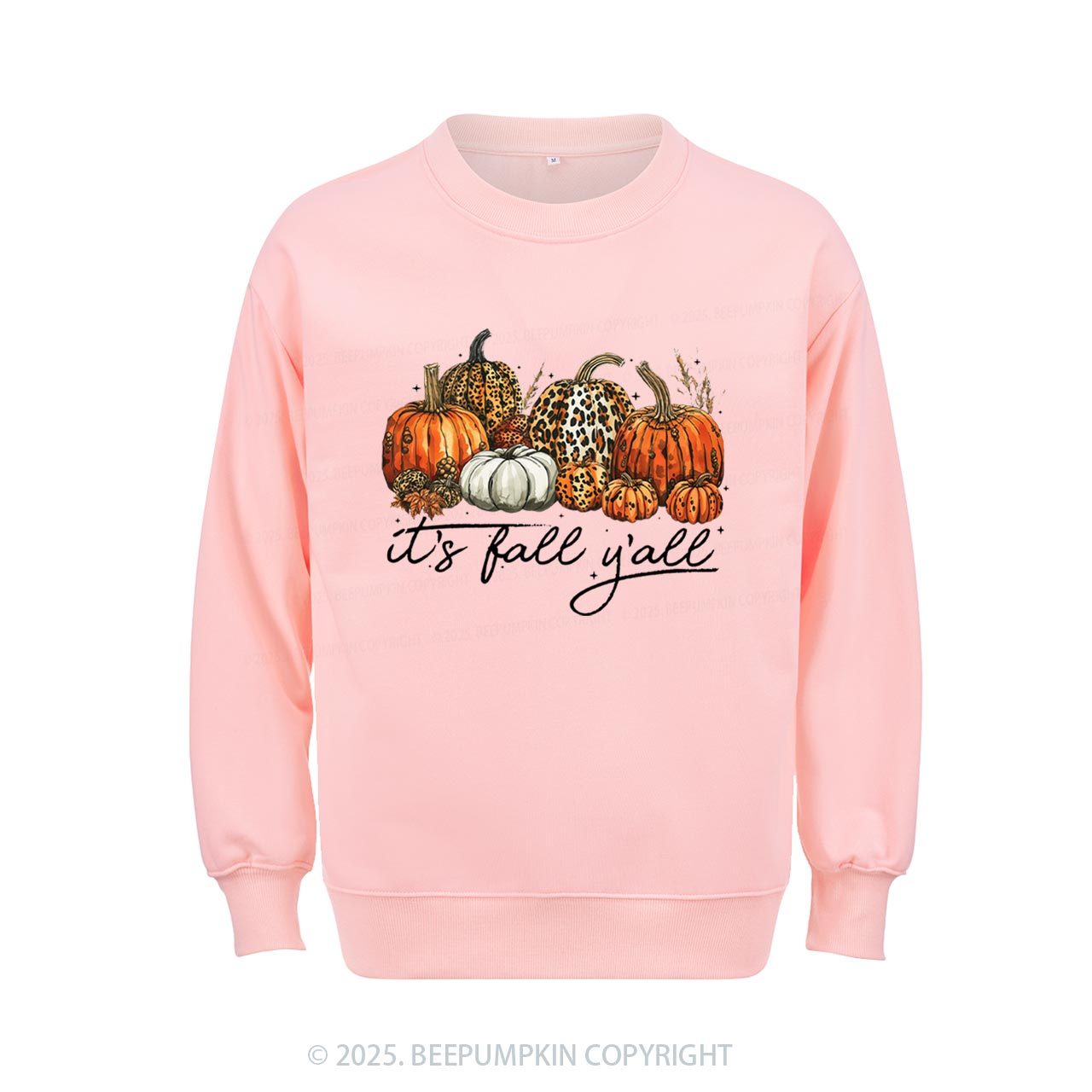 It's Fall Y'all Leopard Pumpkin Sweatshirt Beepumpkin