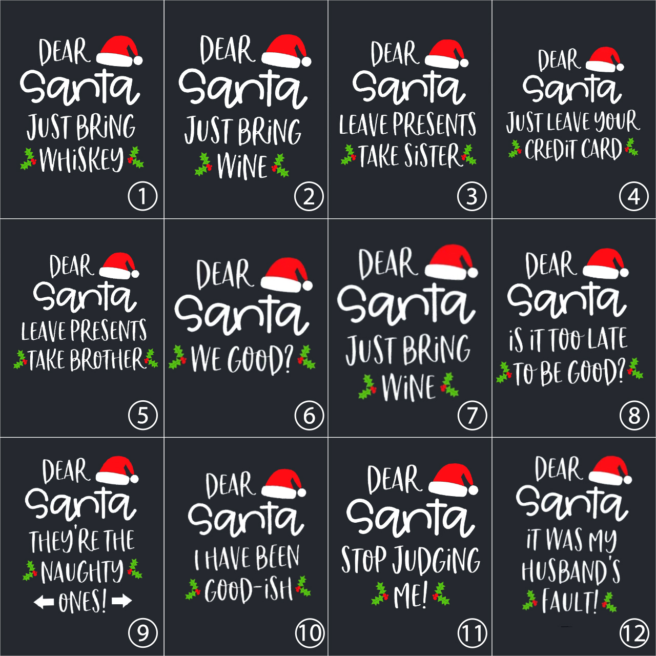 Personalized Dear Santa Matching Family Sweatshirts For Christmas Party