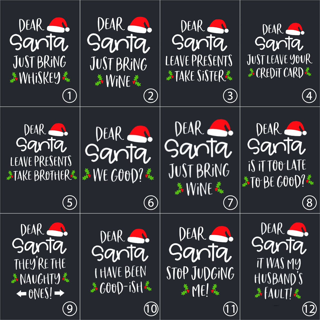 Personalized Dear Santa Matching Family T-Shirts For Christmas Party